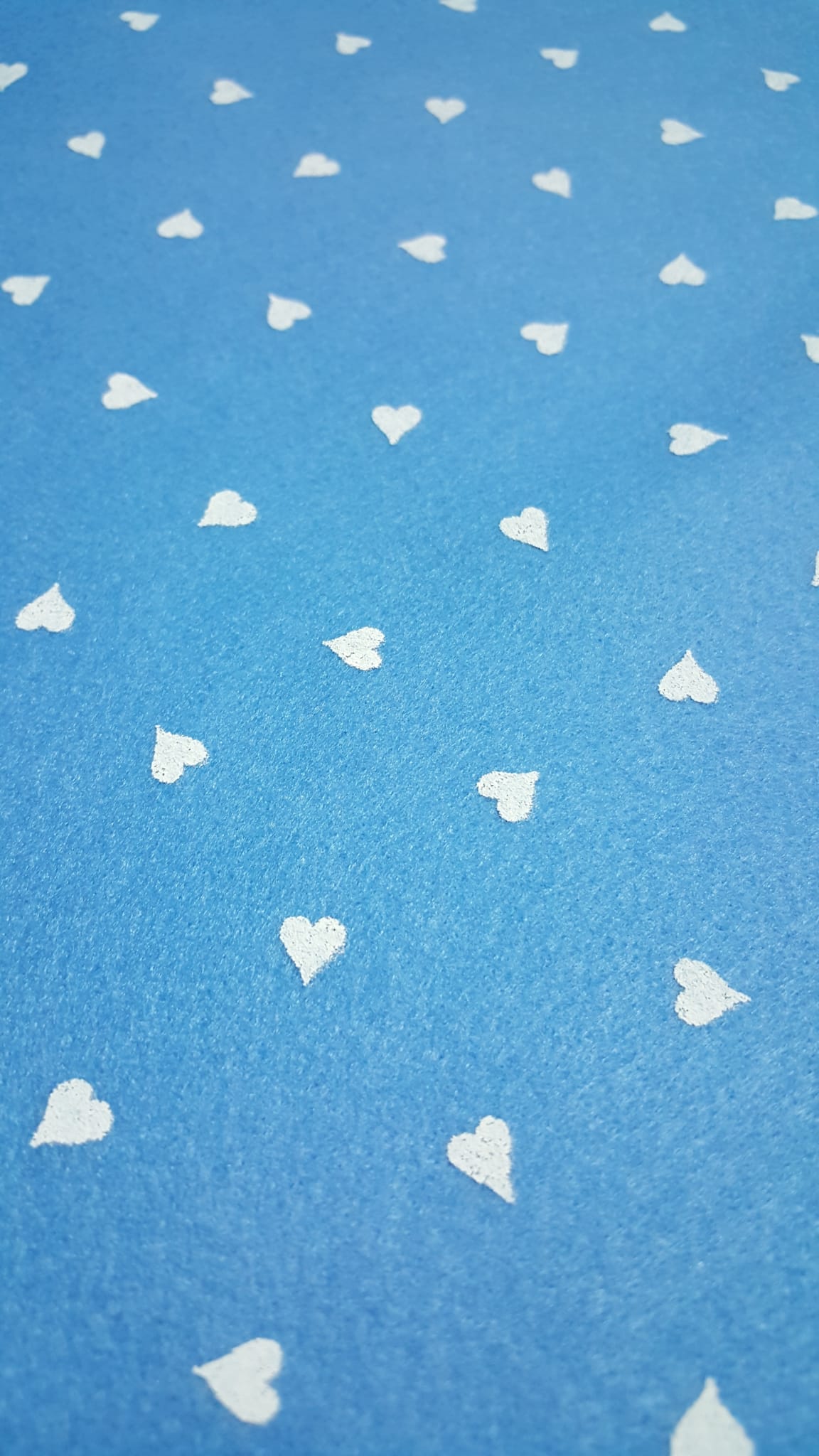 Pannolenci Azzurro a Cuori 40x60cm - immagine 2